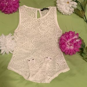 🌹A&M Laced White Bodysuit🌹
